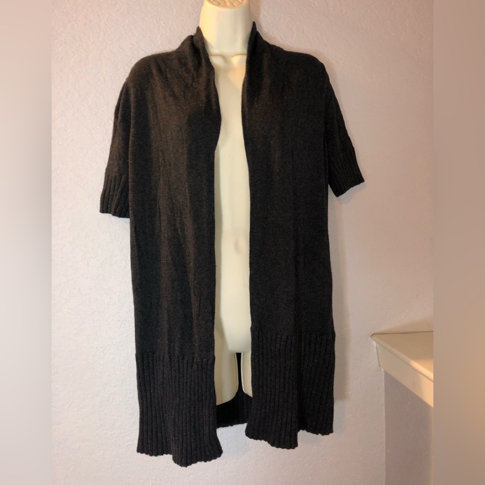 Ann Taylor Small Dark Grey short sleeve Cardigan